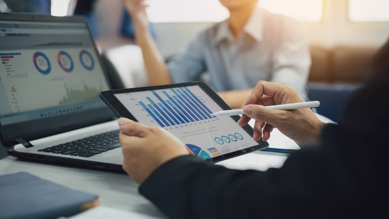 Financial charts and graphs